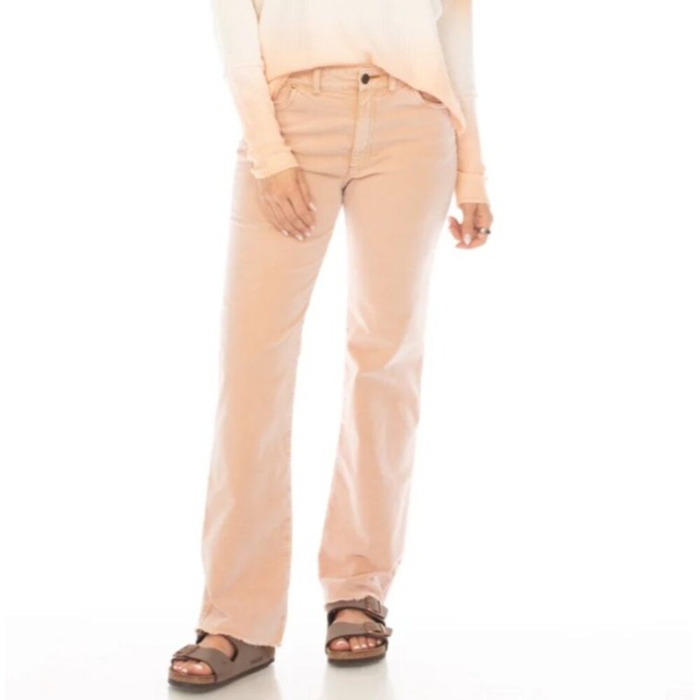 Hello Nite LA Women's Rumi Mid Rise Slight Flare Corduroy Pants size S/M NWT